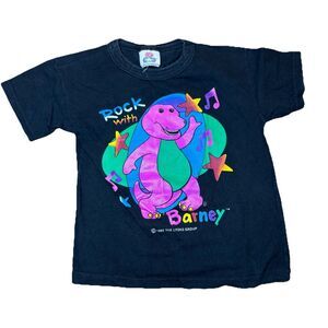 Vintage 1992 Barney “Rock With Barney” T-Shirt TAG Made in USA Kids 5T
